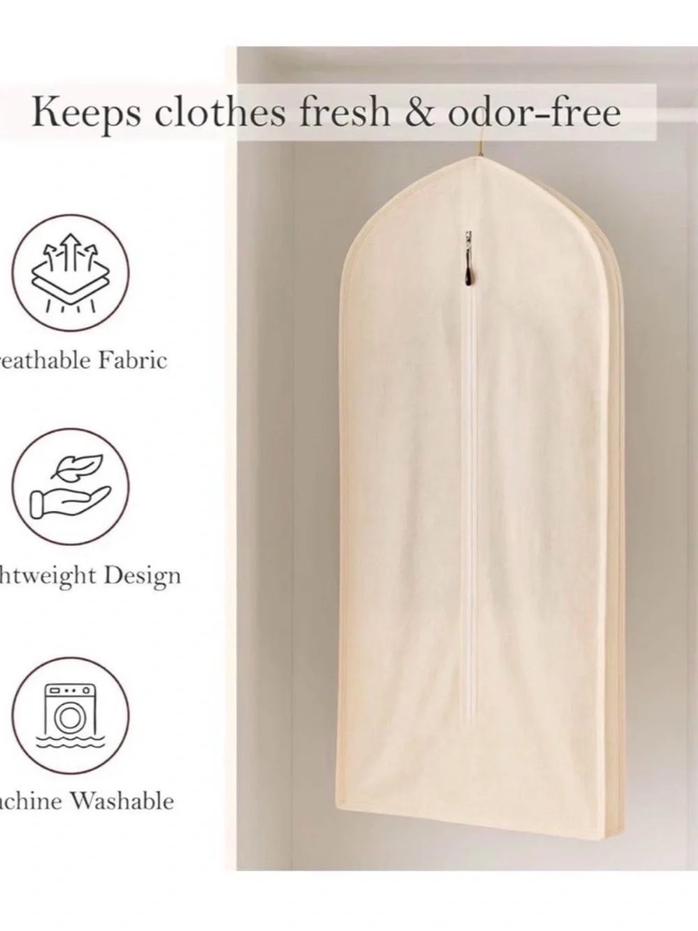 100% cotton garment bag